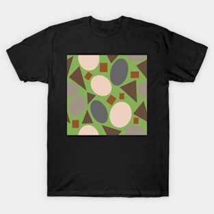 Geometry on Soft Green Repeat 5748 T-Shirt